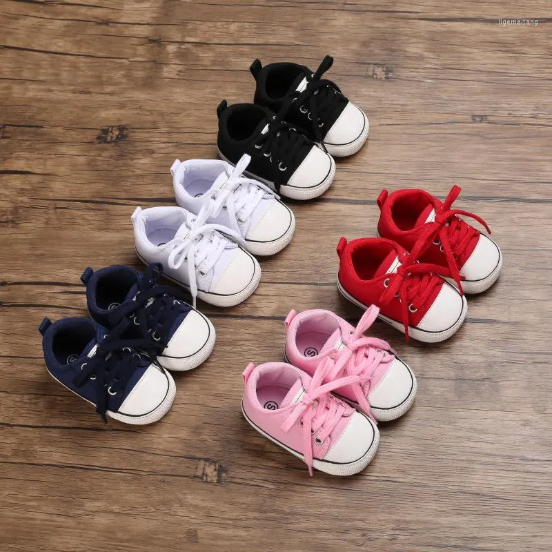 Eerste wandelaars canvas klassieke sportschoenen geboren baby jongens meisjes baby peuter zachte zool antislip winter