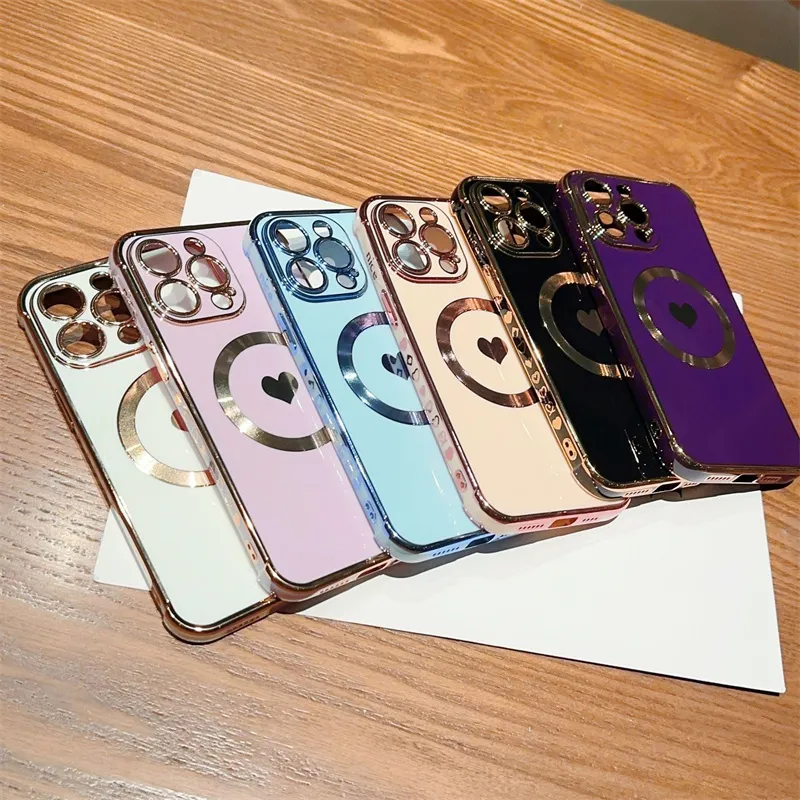 Love Heart Magnetic MagSafe Case For IPhone 12 17 Pro From