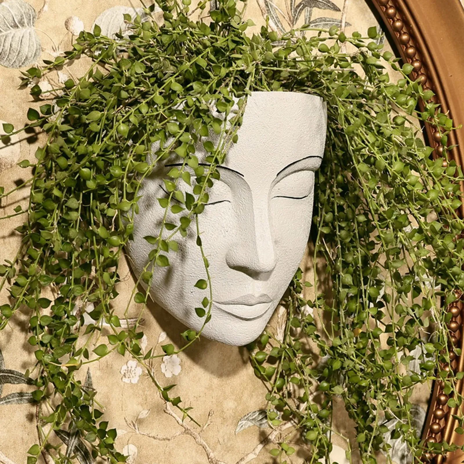 Schwebender Blumenkopf-Übertopf Mit Gesicht - Süße Pflanzgefäße Für Sukkulenten, Drinnen & Draußen