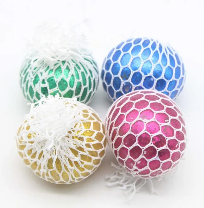 Jouet de décompression Grape Mesh Relief Ball Sensory Fidget Toys Squishy Star Balls Pour Enfants Et Adts Stretchy Squeeze Squish Anti Relax Otxu2