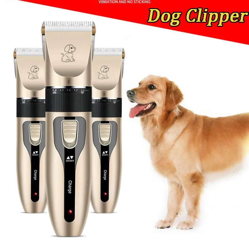 Cabelo de cão de cachorro Clipper para cabelos de cabelos de animais de cachorro Puppy de barbeador elétrico Conjunto de gatos Acessórios de gatos Recarra de lâmina cerâmica Suprimentos de profissão de recarga