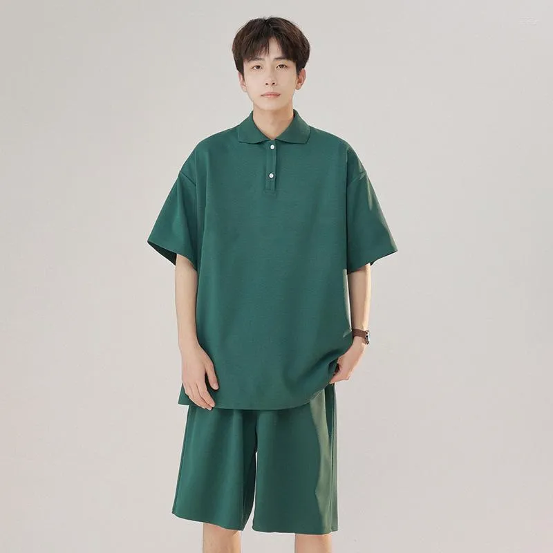 Ensemble de survêtements pour hommes 2023 Summer Teen Student Loose Casual Sports Simple Solid Color Wear
