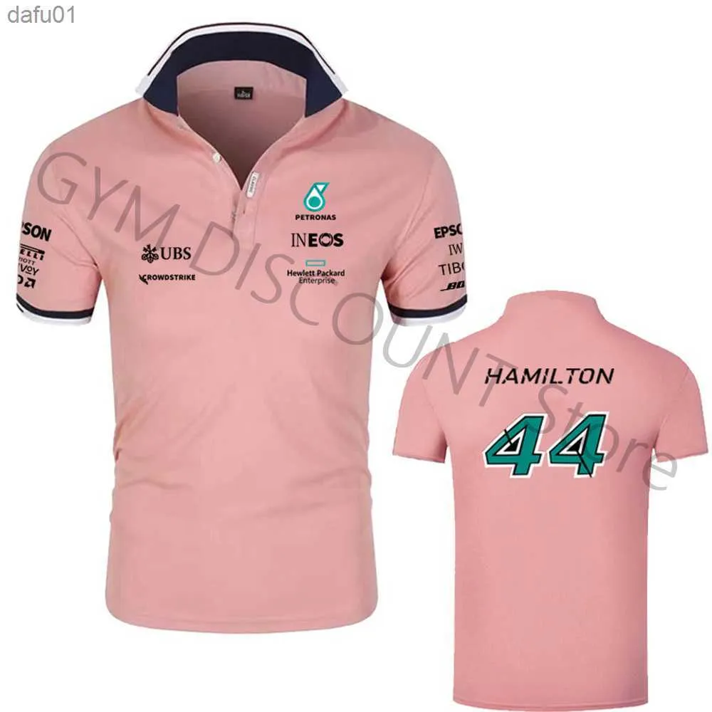 ルイスハミルトンNo. 44 F1レーシングポロシャツ、ユニセックス 
