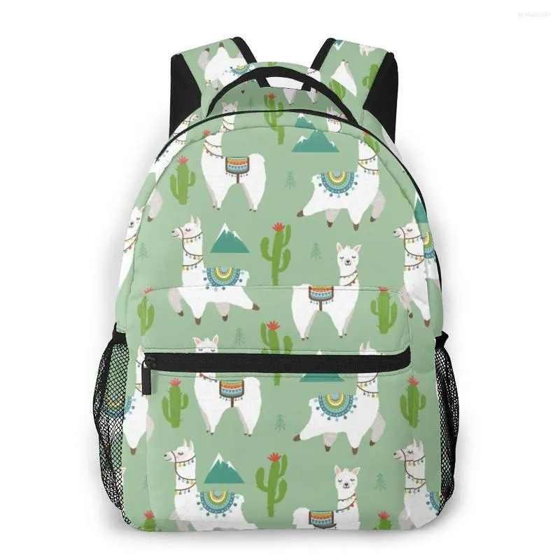 Sacs d'école femmes sac à dos avec plusieurs utilisations sacs à dos tribu lama alpaga Cactus motif femme sac filles voyage