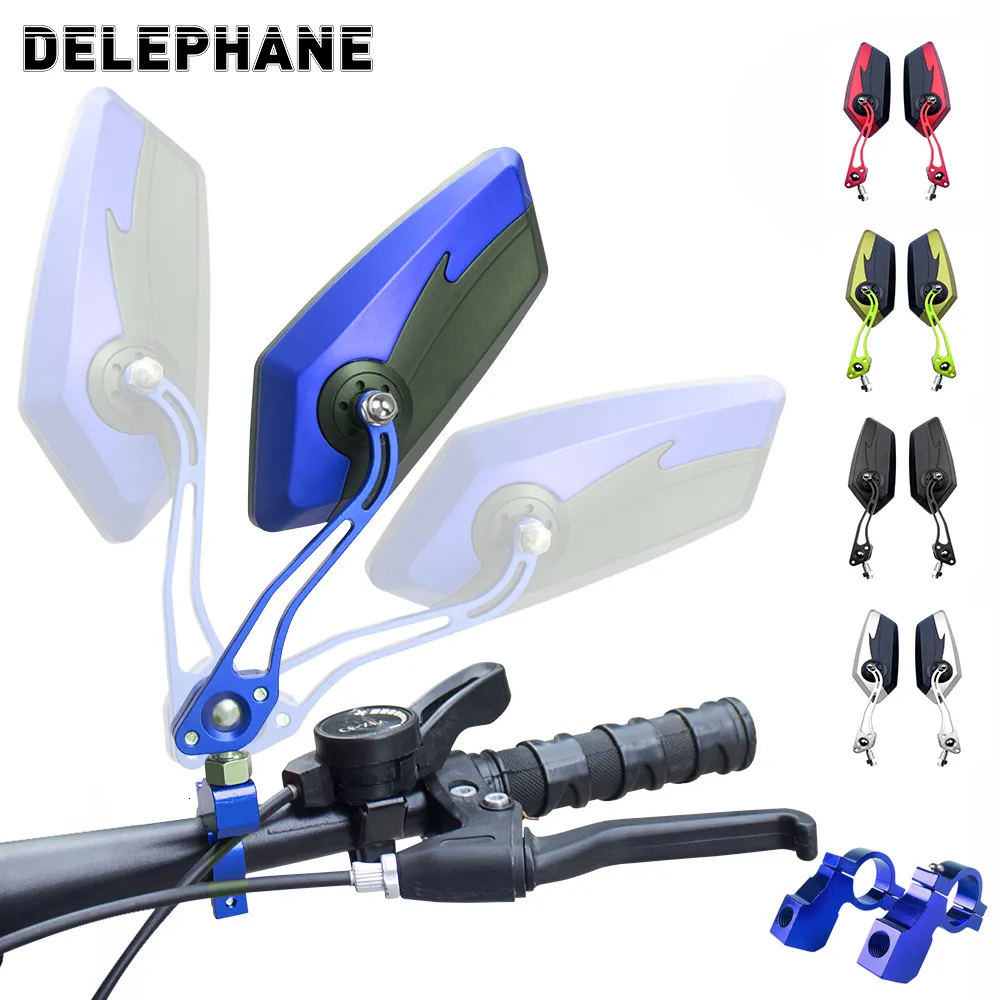 Bike Groupsets A Pair of Electric Scooter Mirrors Bicycle Rear View Mirrors Adjustable HD Clear Glass Handlebar Mounting Mirrors for MTB Bike 230606