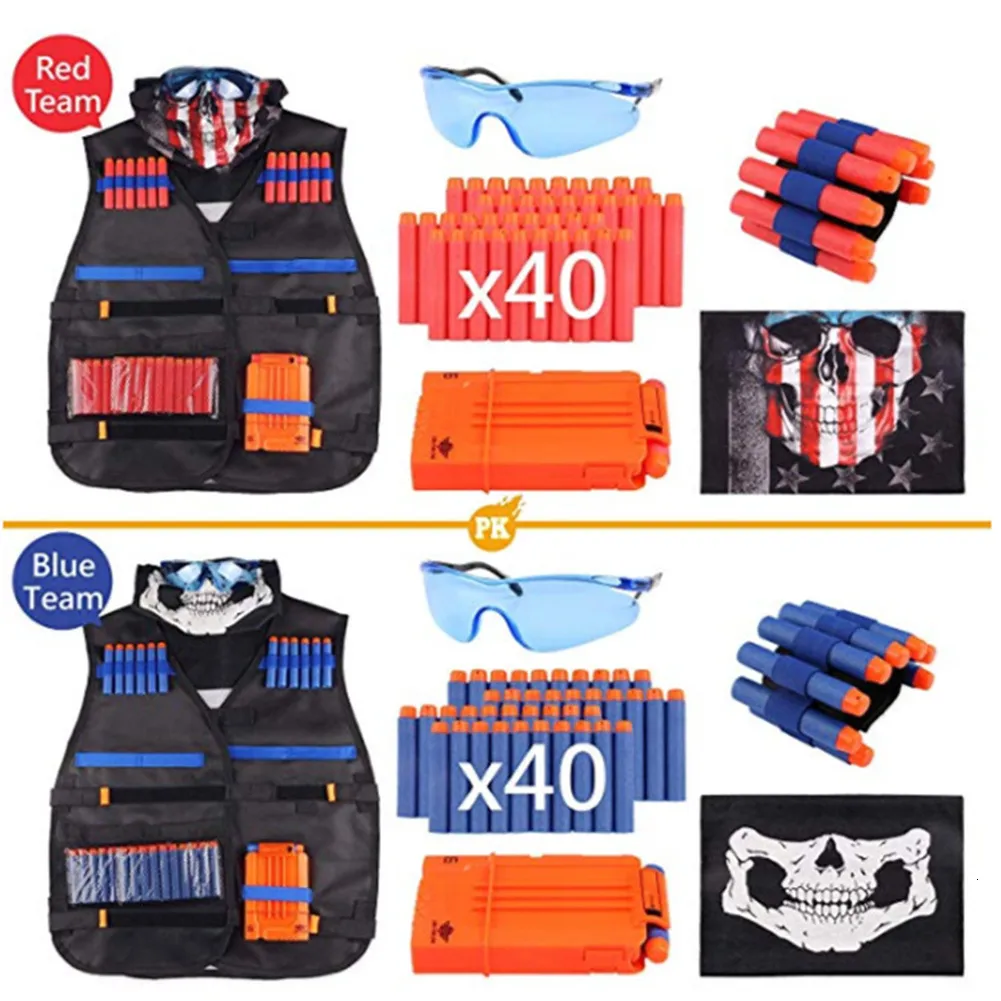 Nerf N Strike 엘리트 시리즈 야외 게임 홀더 잡지 액세서리 액세서리 장난제 230607 용 Vests 소프트 키즈 조끼 슈트 키트