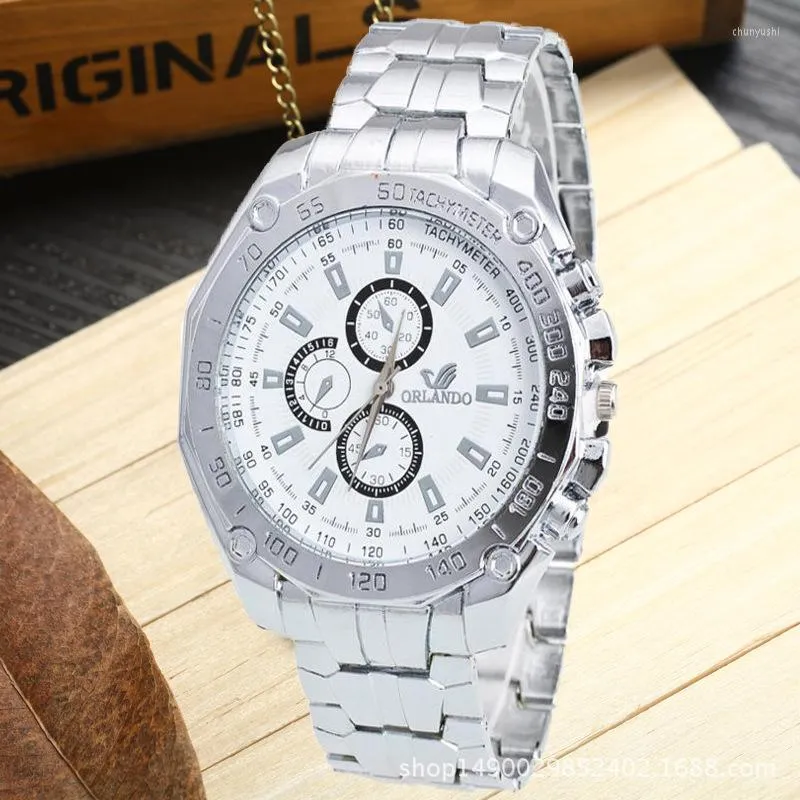 Wristwatches 2023 Explosion Style Gold Trend Quartz Watch Men's Bulk Items Wholesale Men Watches Luxury