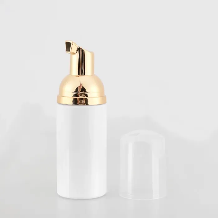 Factory Price 50ml Plastic Foaming Empty Foamer Facial Cleaner Bottle with Gold Pump Hand Wash Soap Mousse Dispenser Foam Bottle BPA Free