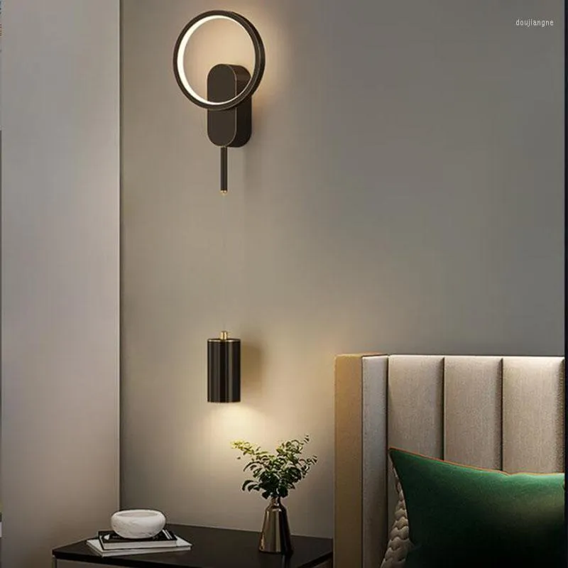 Lámpara de pared Interior LED para fondo Luz de sala de estar Luces interiores de lujo Sconce Dormitorio Comedor Decoración