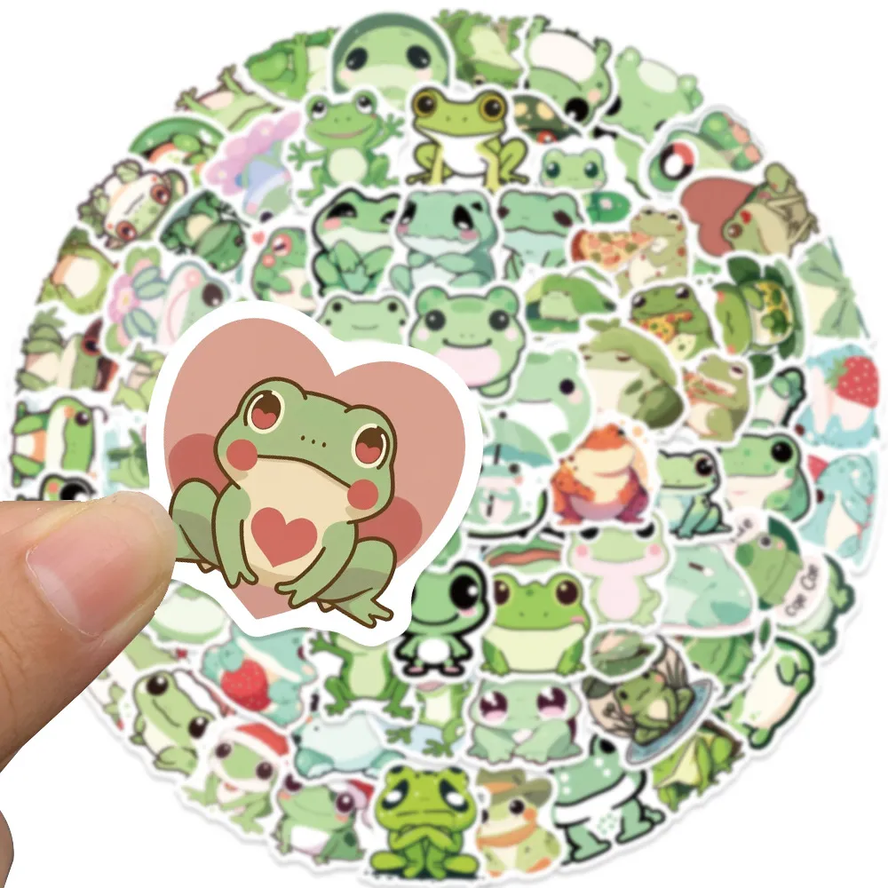 Mini Kids Stickers Little Frogs For Car Baby Scrapbooking Pencil Case Diary Phone Laptop Planner Decor Book Album Toys DIY Decals