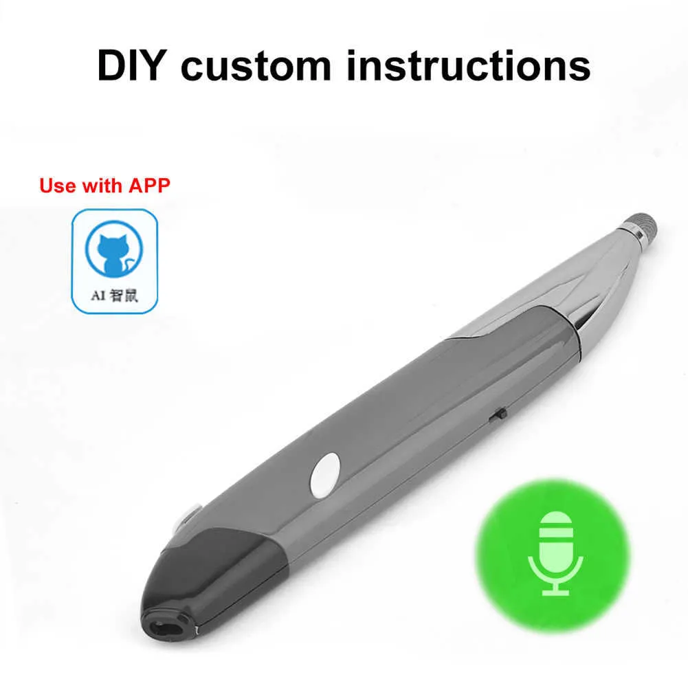 Myszy myszy Smart Translator Pen Mouse 4-Key bezprzewodowy Smart Smart 26 Translator głosowy Mysz Pióra na PC Wireless Mouse