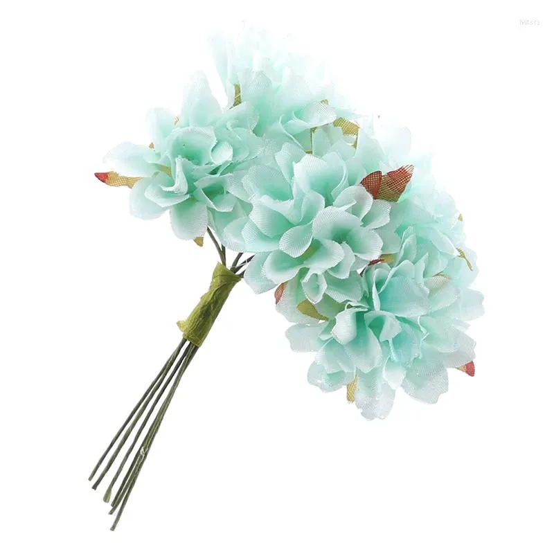 Decorative Flowers Artificial Bouquet Fake Carnation Flower Leaf Wedding Home Party Tables Decoration Mother's Day