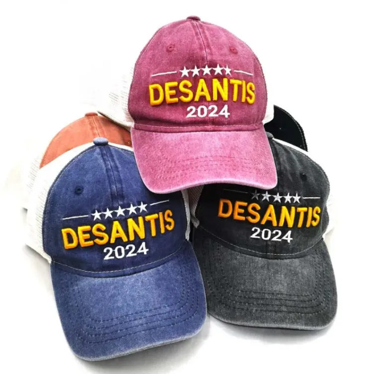 5 couleurs Desantis Party Supplies Cap Cotton -Respirant 2024 Baseball Hat JN02