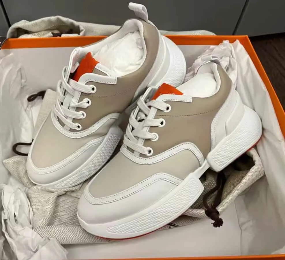 Italy Design Giga Sneaker Shoes Men Calfskin Leather Trainers Ruber Sole Graphic Runner Sports Party Dress Discount Excellent Walking EU38 46 Original