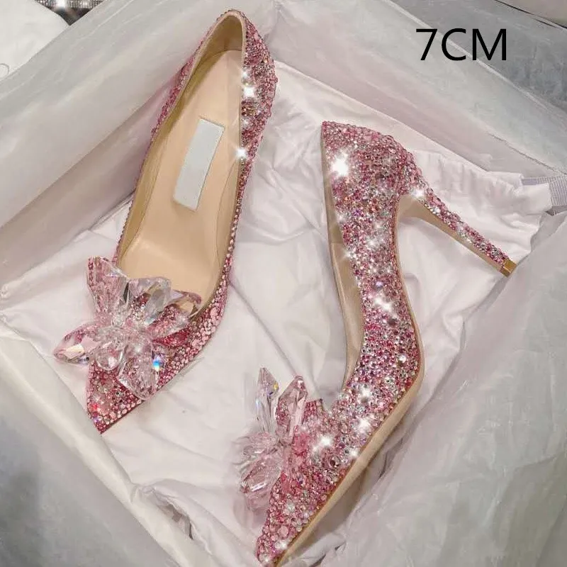 Bulk 2023 Rhinestone Cinderella High Heel Pumps For Women Bulk 2023 Rhinestone Cinderella High Heel Pumps For Women