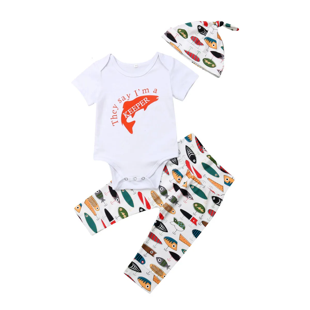 T-shirts Citgeett Zomer geboren Baby Jongen Katoen Korte Mouwen Outfits Brief Romper TopsLong PantsHat Kleding Set 230606