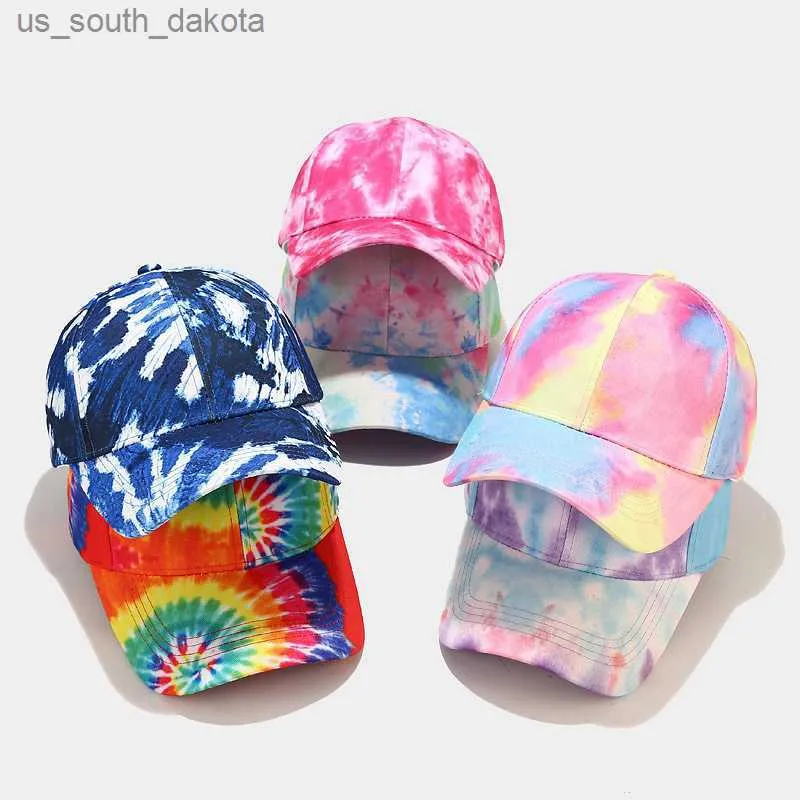 Nouveau Unisexe En Plein Air De Mode Graffiti Impression Casquette De Baseball Europe Hommes Tie Dye Réglable Chapeaux D'été Hip Hop Snapback Papa Chapeau L230523