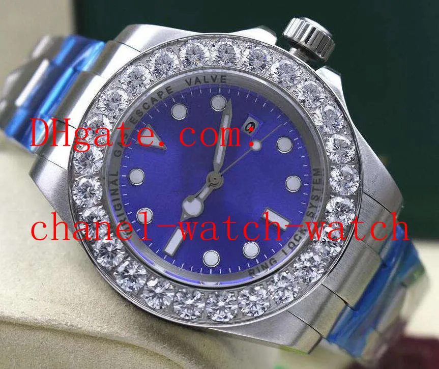 Reloj deportivo para hombre más vendido 43 mm para hombre Diamante grande Dial negro y azul 116660 Asia 2813 Movimiento Mecánico Relojes automáticos para hombre