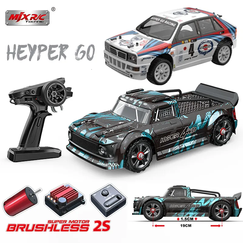 Electric RC Car MJX Hyper Go 14301 14302 Brushless RC 2.4G 1 14 Remote Control Pickup 4WD High speed Off road ESC Drifting Vehicle Boy Toys 230607