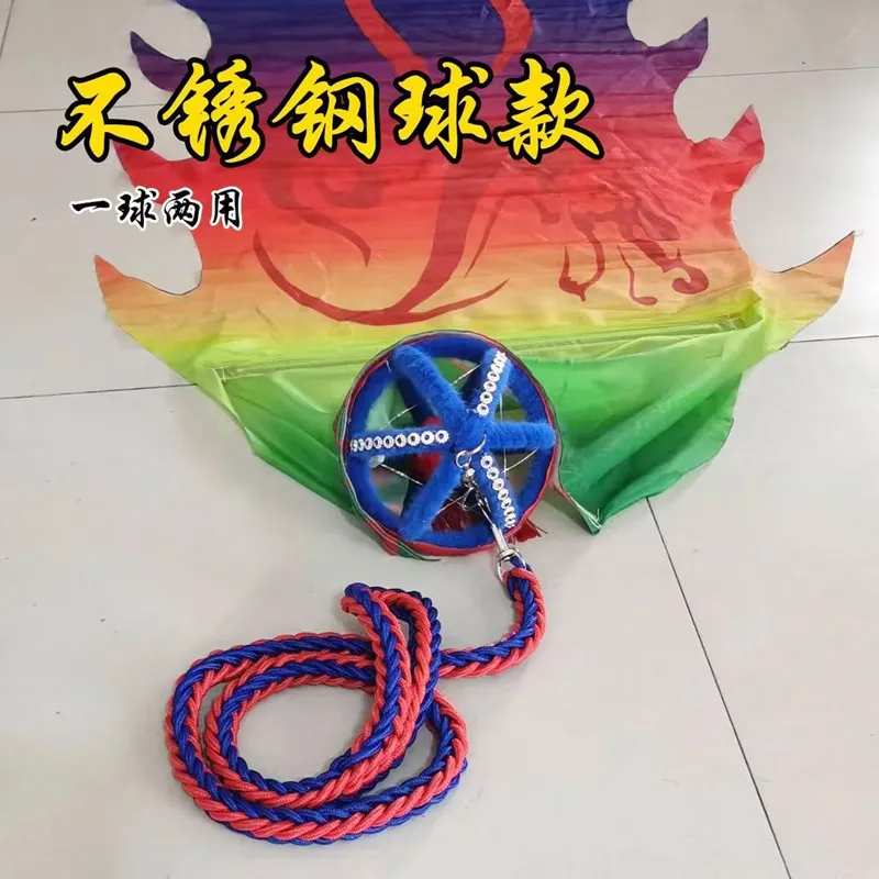 Danse de ruban de Dragon chinois avec boule en acier inoxydable accessoires de Performance carrés extérieurs traditionnels pour adultes Dragon de Fitness