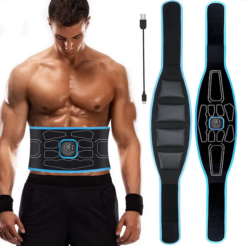 Podstawowe trenerzy brzucha EMS Stymulator mięśni Smart ABS Trener Ab Belt Abdomen Talia Odchudzanie Odchudzanie Home Gym Trening Equiment Drop 230606