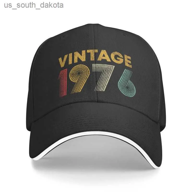 1976年に生まれたクラシックヴィンテージ女性のための46歳の野球帽を調整可能な46歳の誕生日ギフトお父さん帽子パフォーマンスl230523