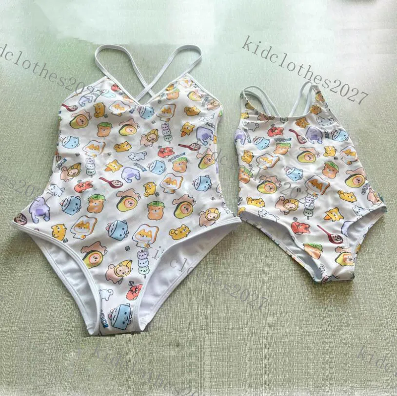 Roupa de banho de peça única infantil Designer de moda maiô carta meninas bebê maiô têxtil conjunto de biquínis roupas de natação natação novos banhistas ternos maiô família