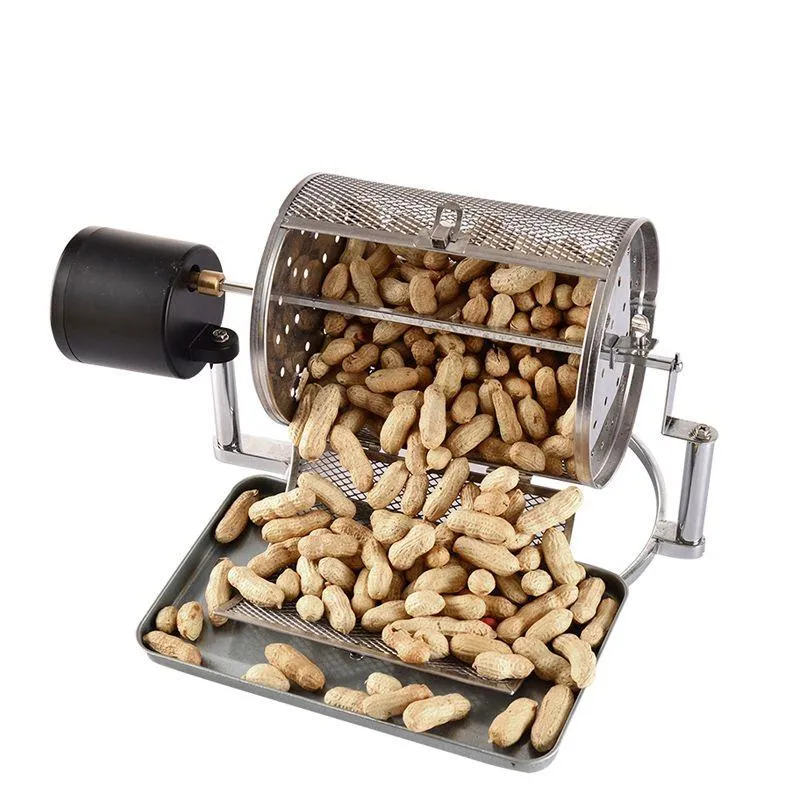 Outils torréfacteur électrique en acier inoxydable grains de café rôtis Hine pop-corn noix Grains grains cuisson Rotation vitesse ajuster 110v