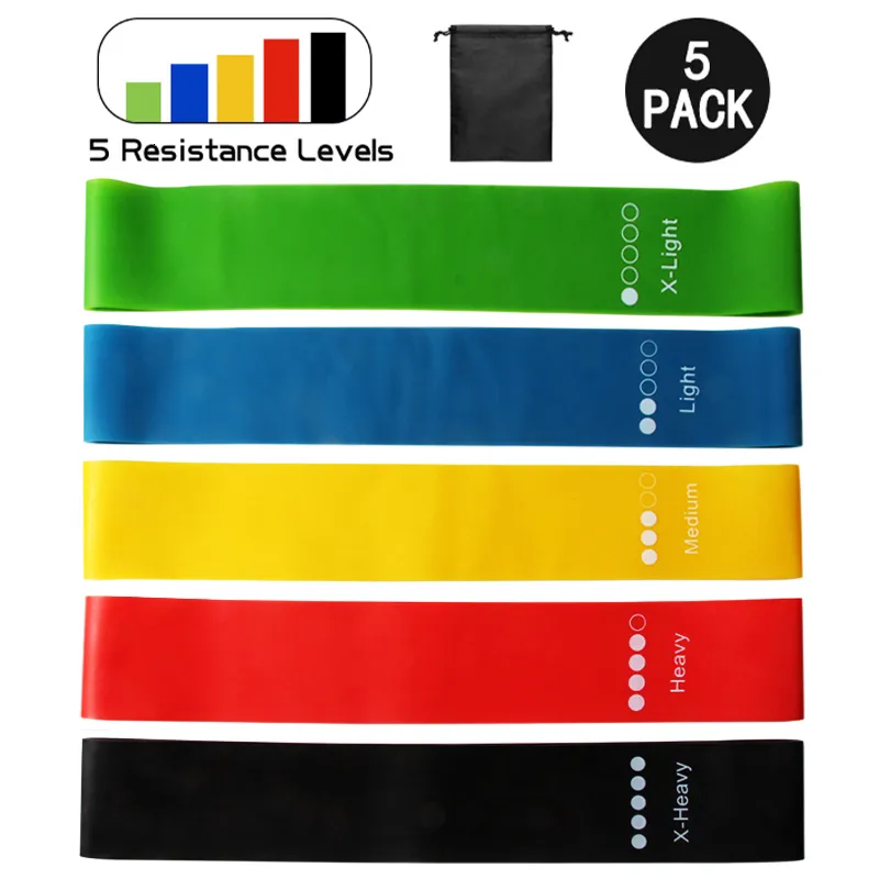 Resistance Bands 5 STUKS Set Yoga Elastische Expander Squat Workout Riem Pilates Crossfit Oefening Fitness Gym Apparatuur 230606