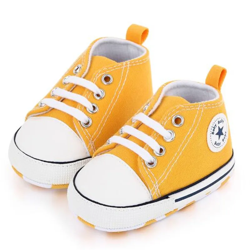 Mode Baby Eerste Wandelaars Peuters Kinderen Canvas Sneakers Pasgeboren Baby Jongens Meisjes Prewalker Zachte Zool Schoenen