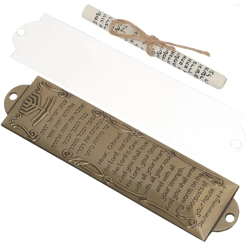 Religious Holy Scroll Curtain Divider With Mezuzah Adornment And Catholic Prayer House Alloy