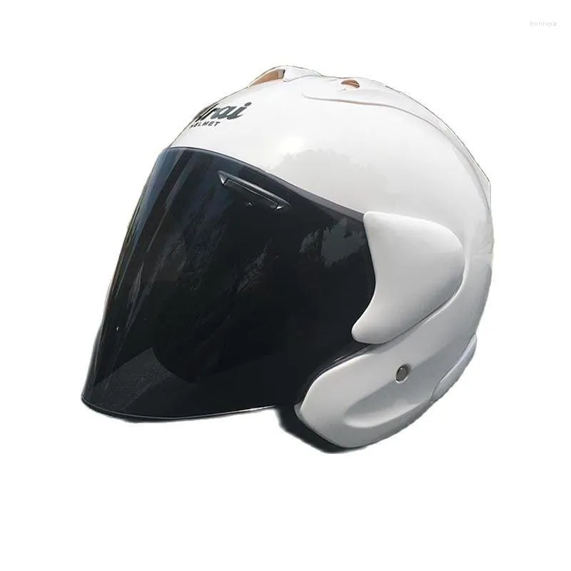 Caschi moto Casco mezzo bianco Sport all'aria aperta Uomo e donna Racing Open Face Approvato DOT