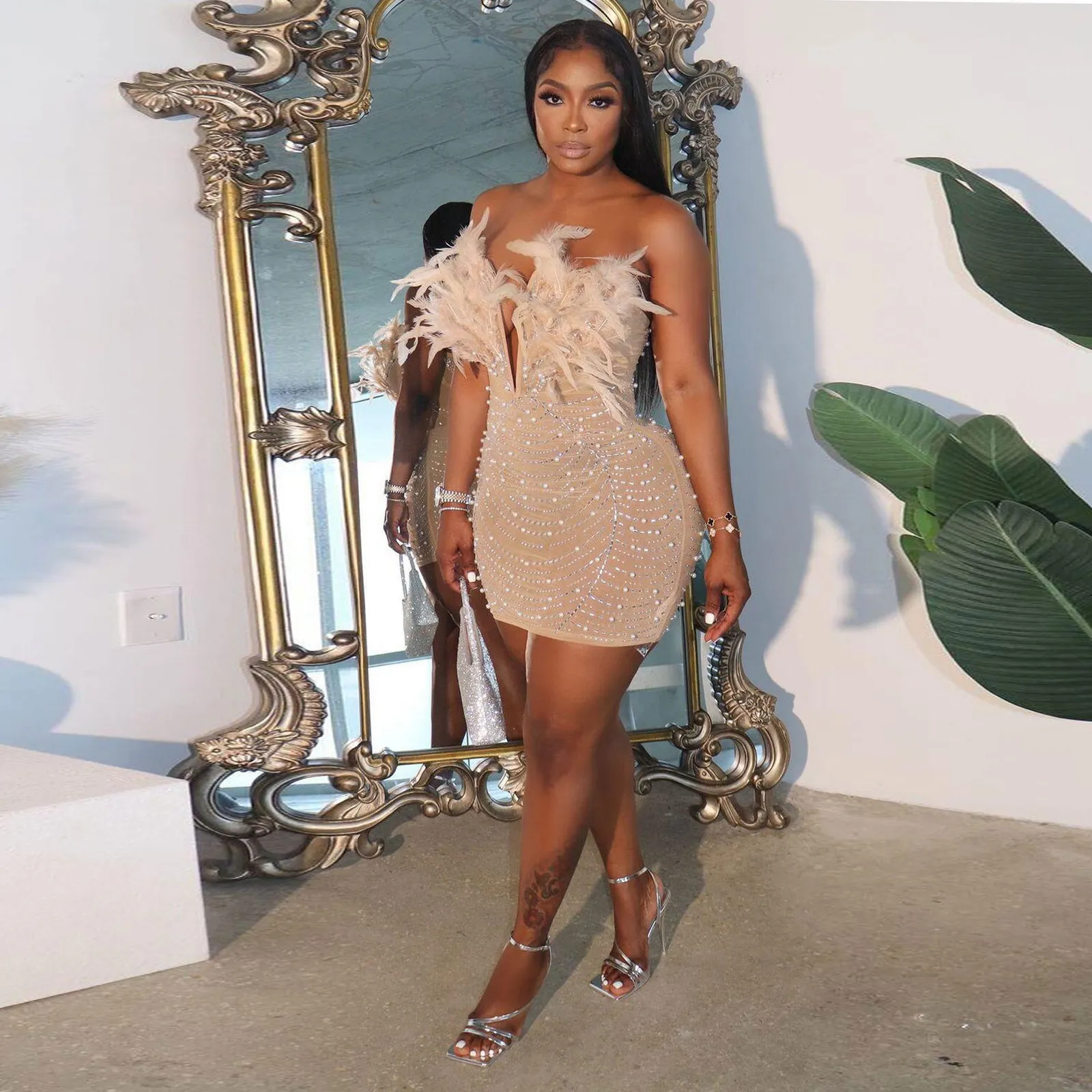 bodycon dress birthday It's My Birthday One Sleeve Sequin Bodycon Dress – Solo Stylez main image 0