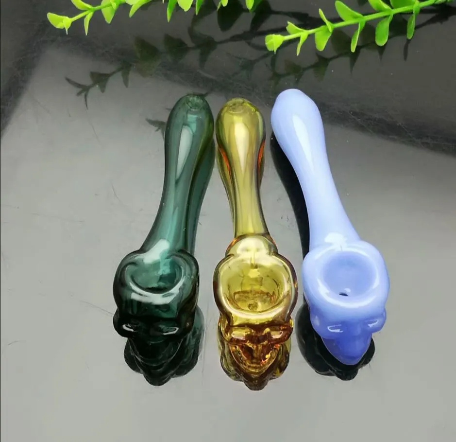 Rökande rör bongs tillverkar handblåst vattenpipa färgat skelettglasrör