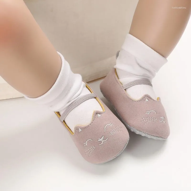 First Walkers Born Babyschuhe für Mädchen mit weicher Sohle und rutschfester Baumwollsohle, süße und edle Prinzessin, atmungsaktives Leder zum Gehen