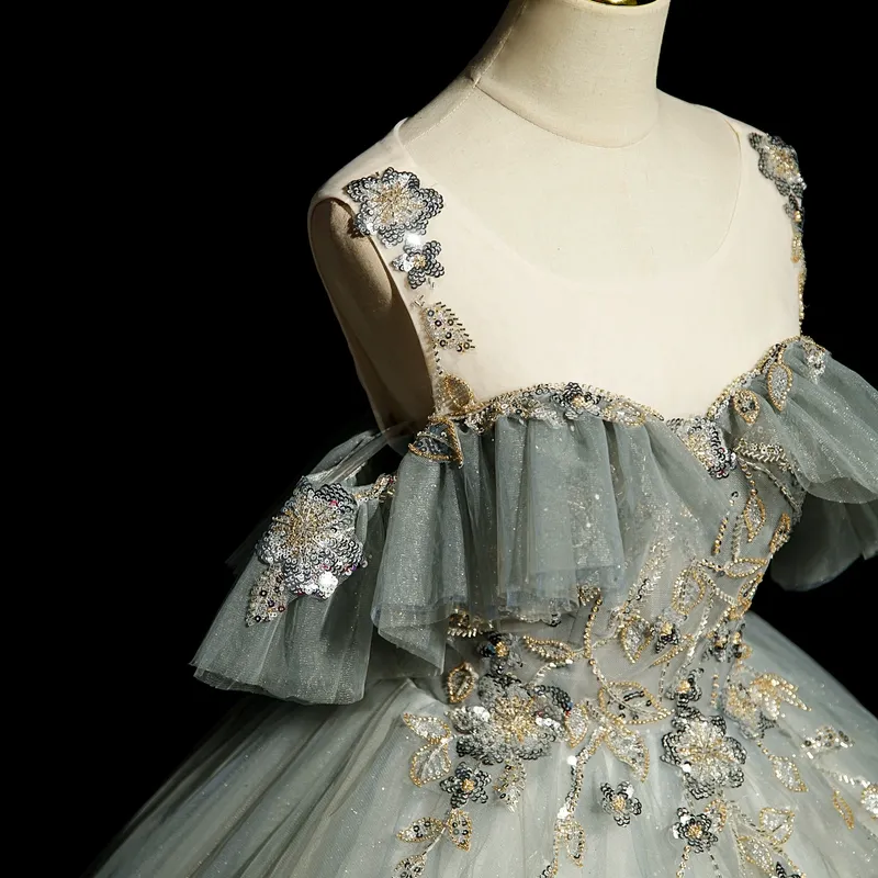 Sequined Light Grey Princess Vintage Theme Costume Rococo Court Ball Gown  Medieval Renaissance Dress for Women from Dhgate Theme Costume - price  150.26