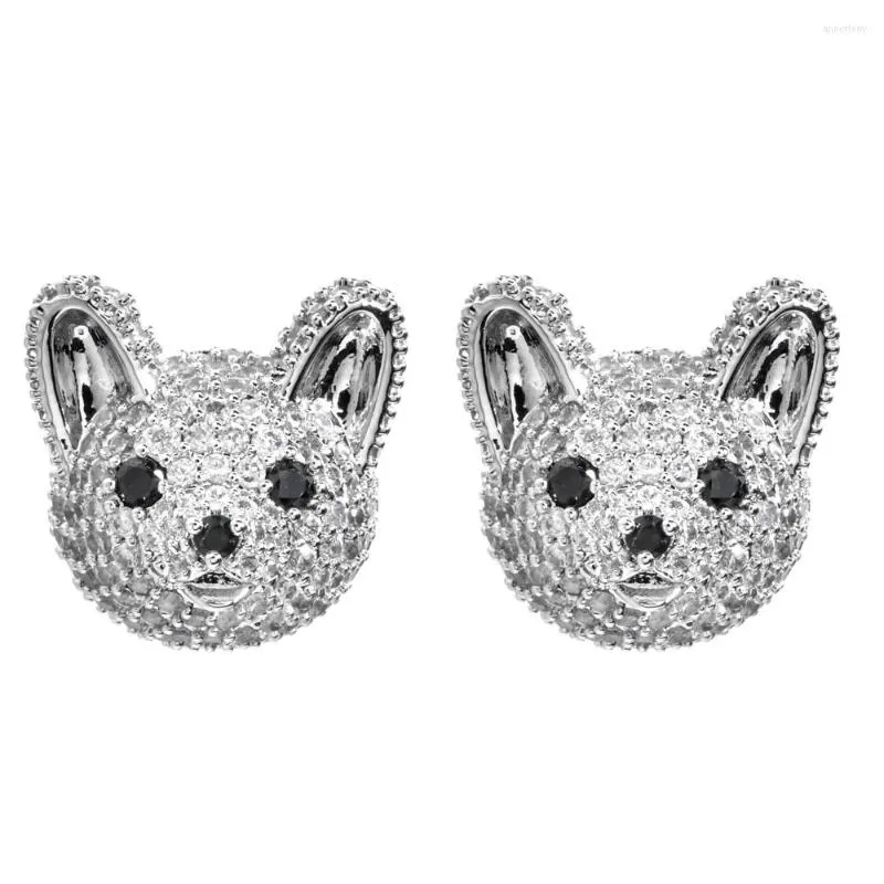 Stud Earrings High-quality Fashionable Cute Dog-head Zircon For Women/girls Sweet Romantic Wedding Party Jewelry ER-364