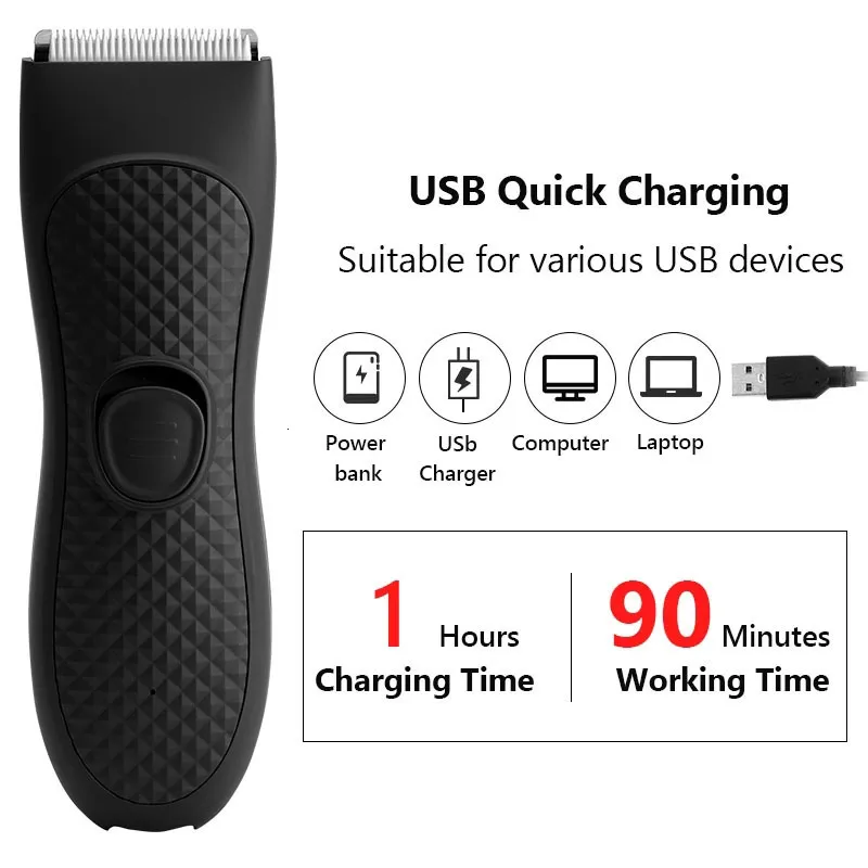 Depiladora el ctrica para hombre recortadora de vello en la ingle eliminaci n de pubis reas ntimas cortadora de aseo corporal afeitadora