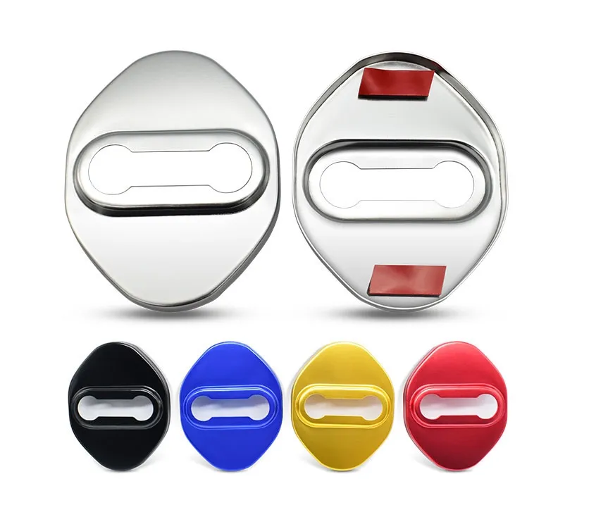 4Pcs/Lot Car Door Lock Covers Case For Toyota Corolla For Mazda For Honda Lexus Auto Protective Stickers Styling Accessories