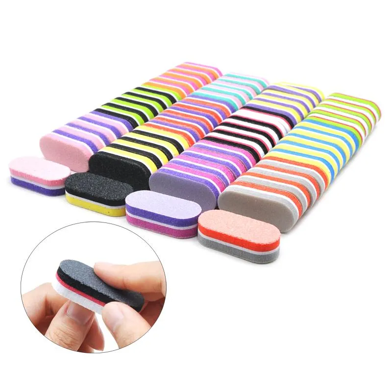 Dryers 300pcs Sponge Sanding Nail Files Gel Nails 100/180 Colorful Professional Buffer Pedicure Doublesided Set De Limas Polish Tools