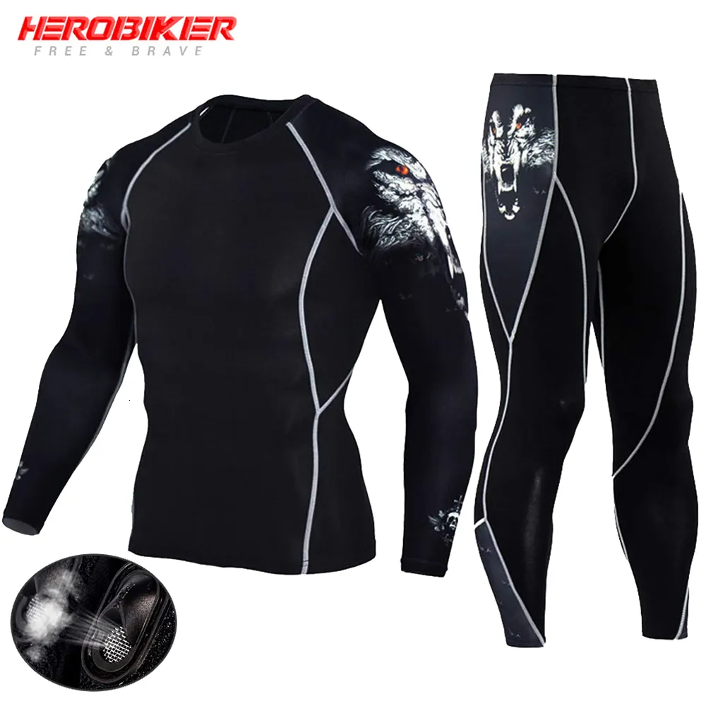 Męskie dresy ściskające pozbawione odzieży sportowe męskie ubrania fitness Gym Zestaw Sports Rajstopy treningowe Szybkie suszenie bieganie Rashguard Tracksuit 230607