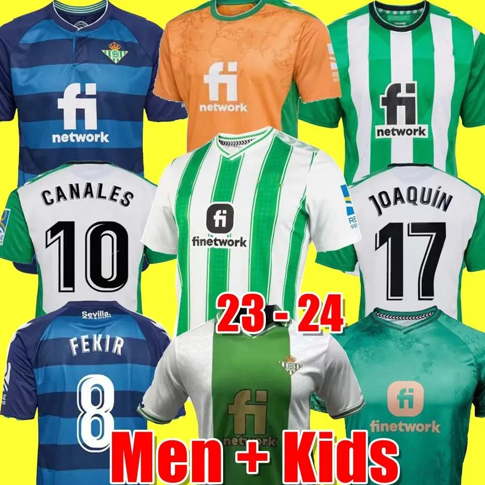 23 24 Real Betis Soccer Jerseys Copa Del Rey Final Joaquin B.Iglesias Camiseta de Futbol Juanmi Estadio Fourth Men Kids 축구 셔츠 유니폼