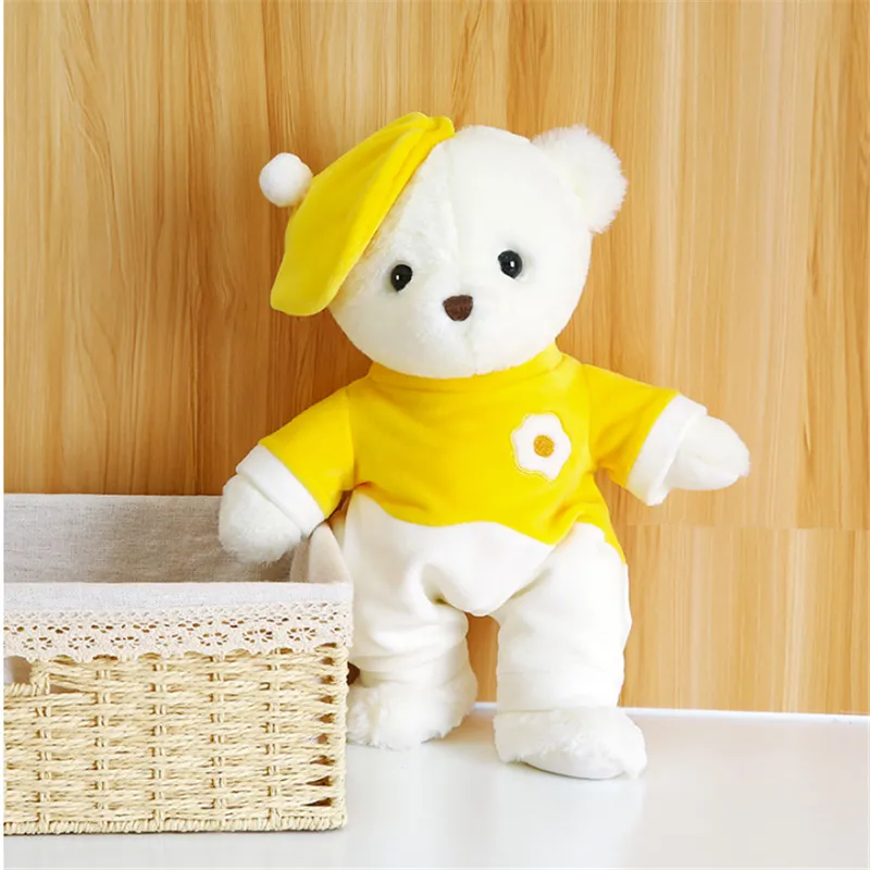 Egg yolk bear plush toy Teddy bear cute doll child comfort pillow