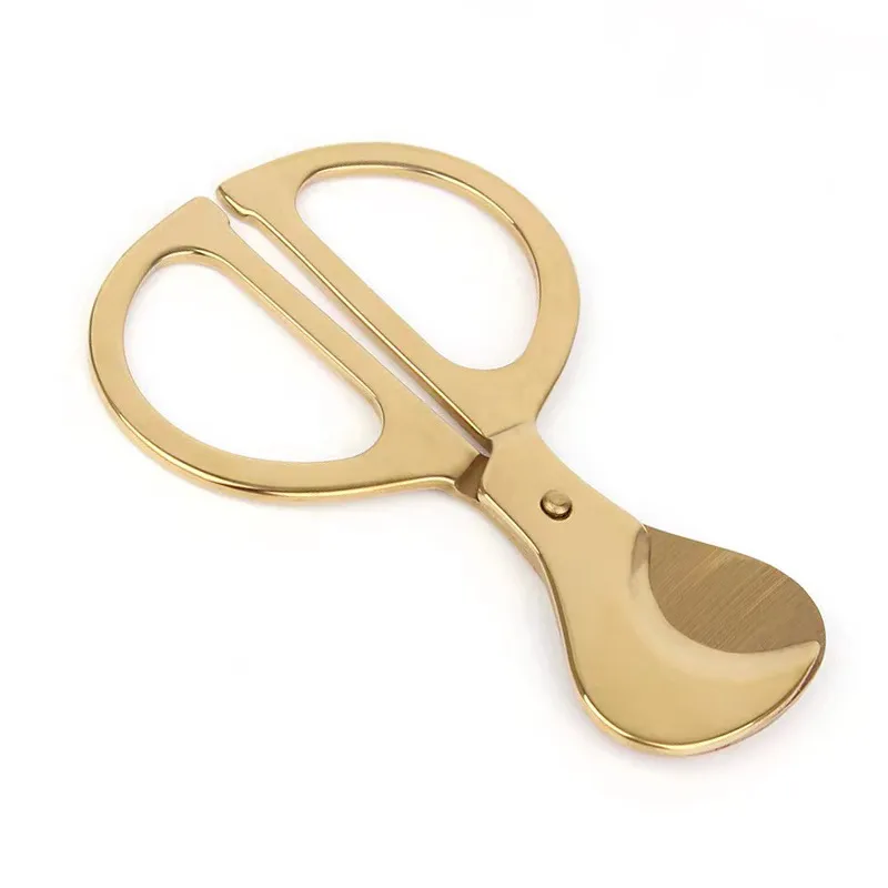 Wholesale Cigar Cutter Handle Type Stainless Steel Cigar Scissors Simple Cigar Knife Household Smoking Cigar Tools