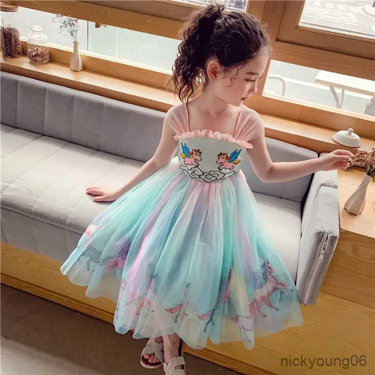 Meisjes Jurken Zomer Meisjes Jurk Kinderkleding Droom Chiffon Hanfu Klassieke Elegante Prinses Voor Meisje R230607