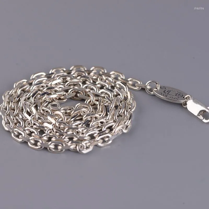 Chaînes S925 chaîne en argent en gros fermoir de homard thaïlandais rétro 0 mot mode pour hommes et femmes avec collier