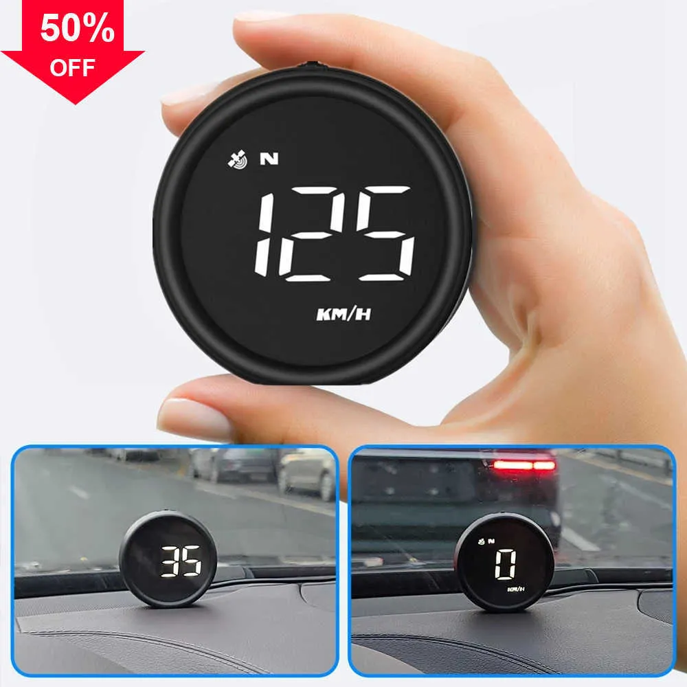 Novo medidor multifuncional GPS HUD Head Up Display digital LCD computador de bordo para carro, caminhão, barco, velocímetro MPH