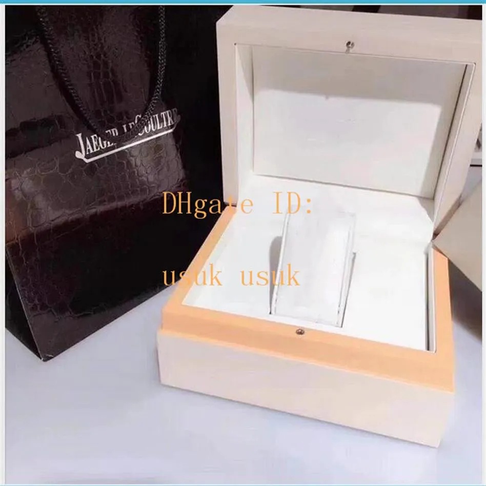 Montres White Boxes Mens Ladies for Gift MASTER Rectangle 1368420 1288420 Boîte en bois d'origine avec certificat Tote Bag253d
