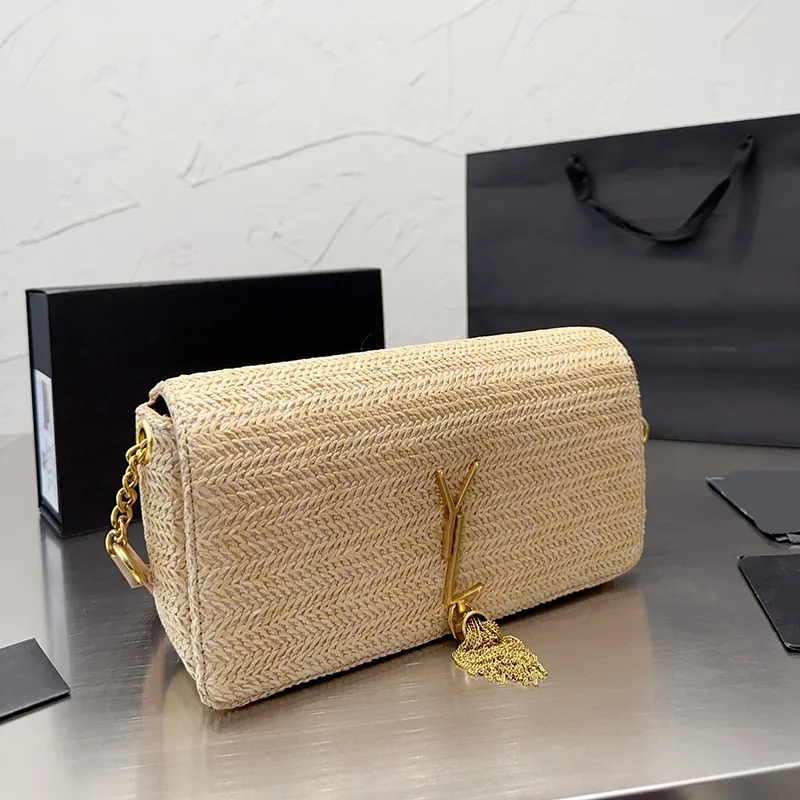 Nuova estate fresca moda di lusso bambù spiaggia tessuto portafoglio partito marchio regalo laureato donna uomo portafoglio DONNA lusso borsa a tracolla regalo