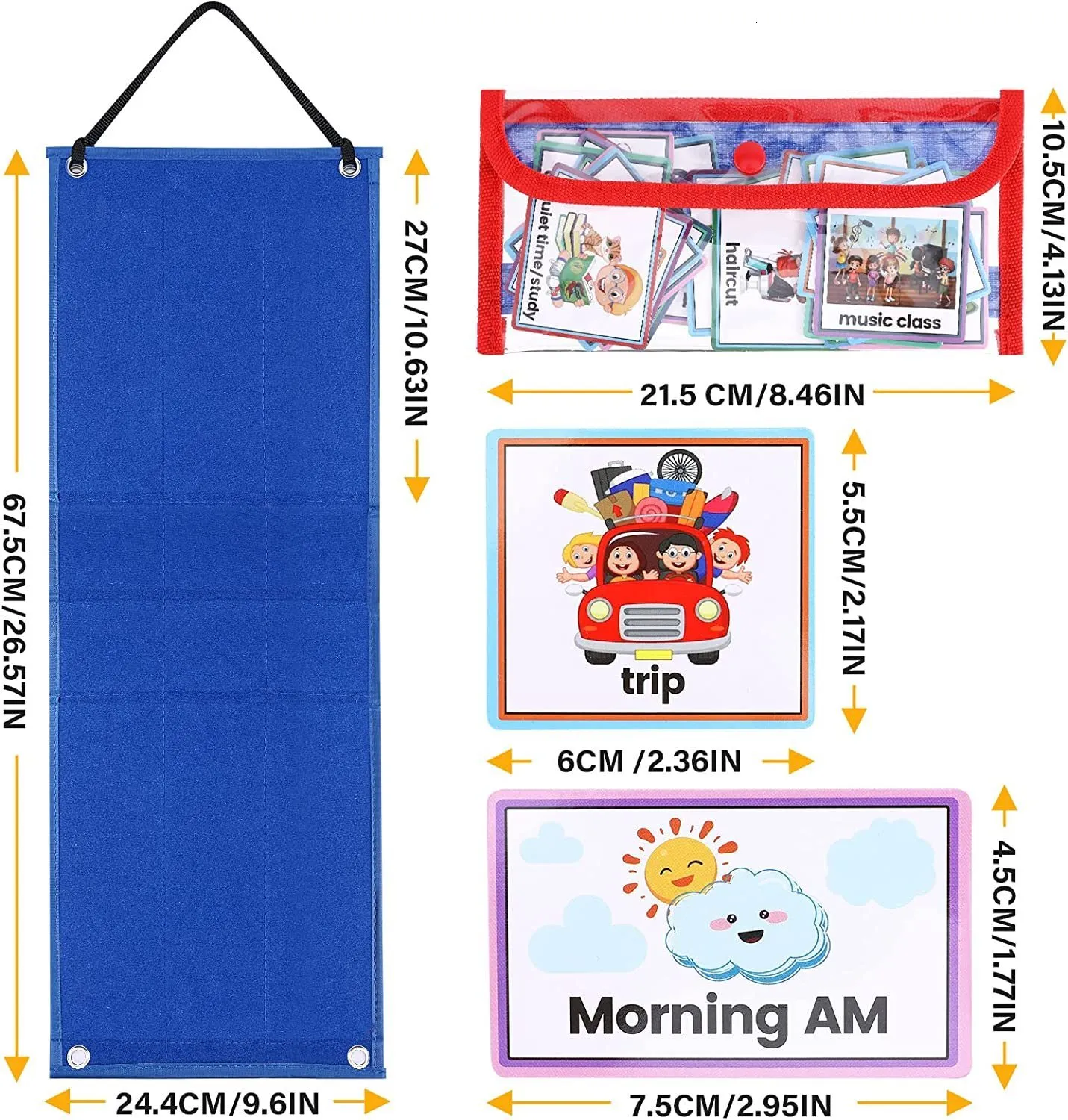 Chico Horario Diario. Niño De Dibujos Animados, Rutina Escolar